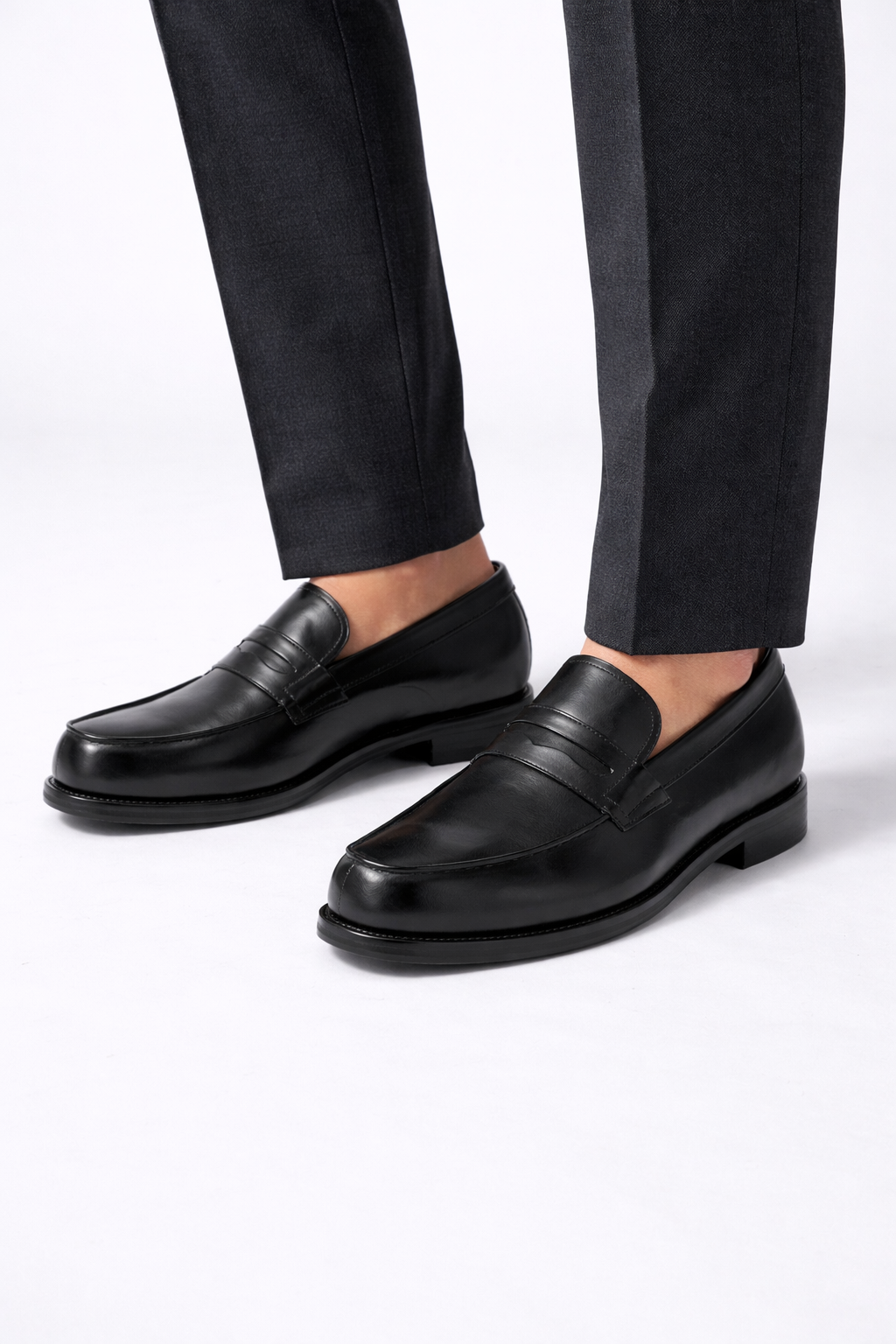 ZWARTE LEREN MOCASSINS HEREN