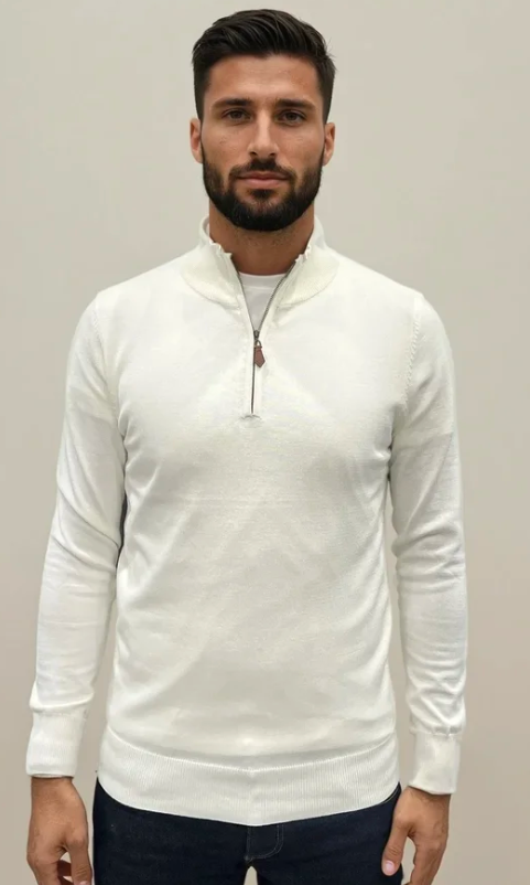 HALF ZIP SWEATER WIT