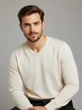 SWEATER V-NECK BEIGE
