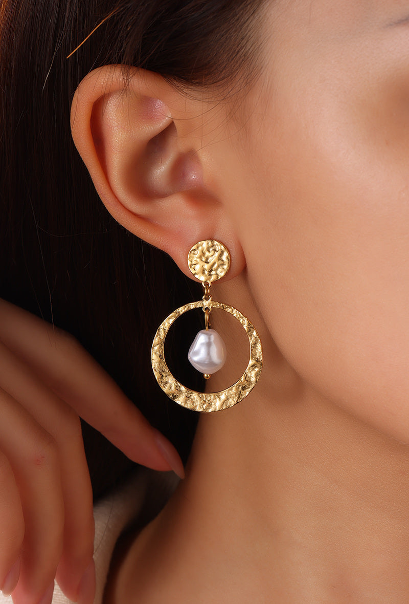 WITTE PAREL CIRKEL OORBEL