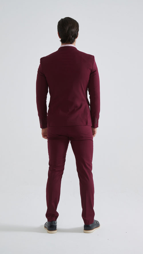 BORDEAUX SUIT DOUBLE-BREASTED