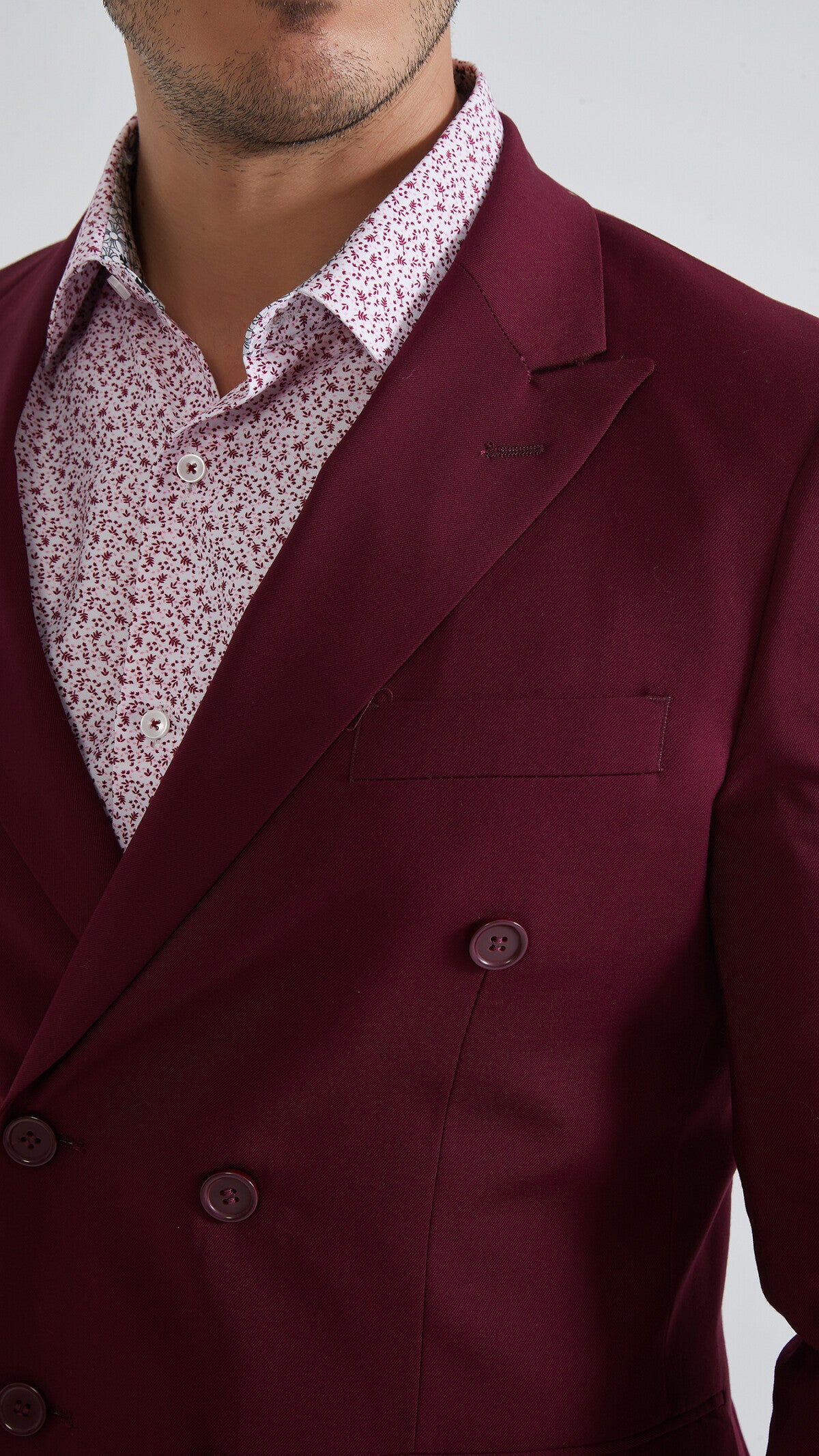 BORDEAUX SUIT DOUBLE-BREASTED