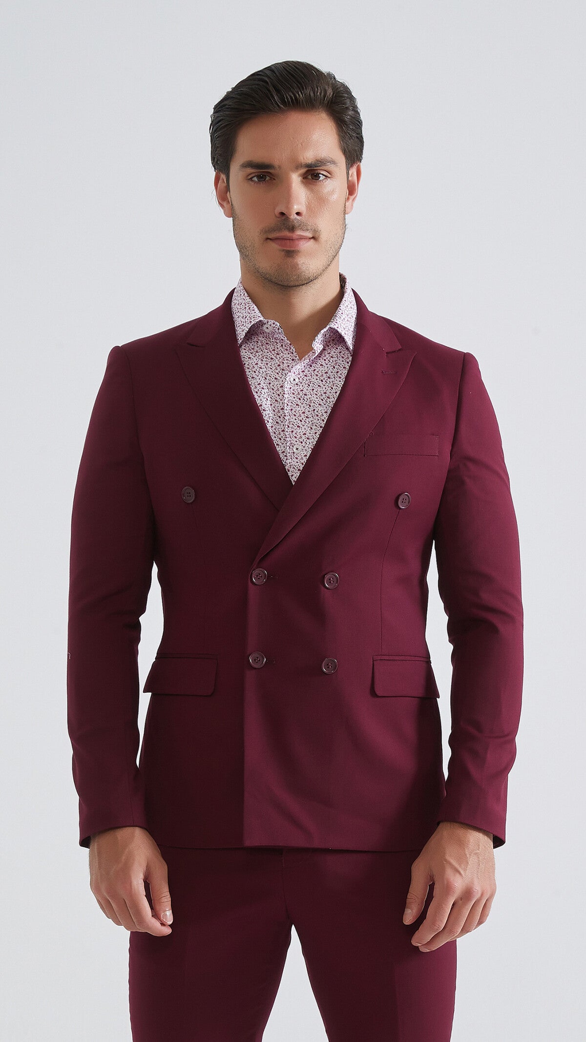 BORDEAUX SUIT DOUBLE-BREASTED