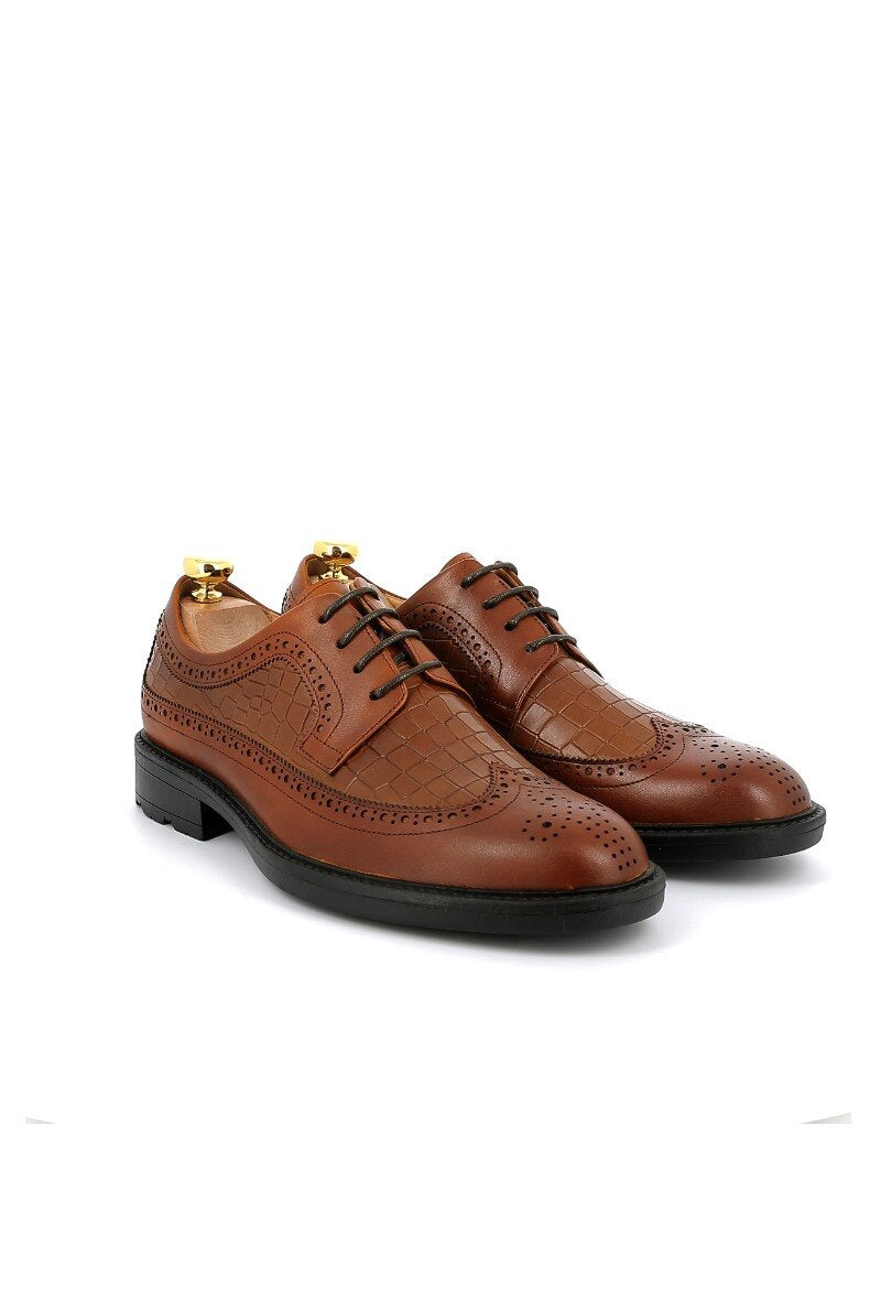 LEREN DERBY SCHOENEN BRUIN