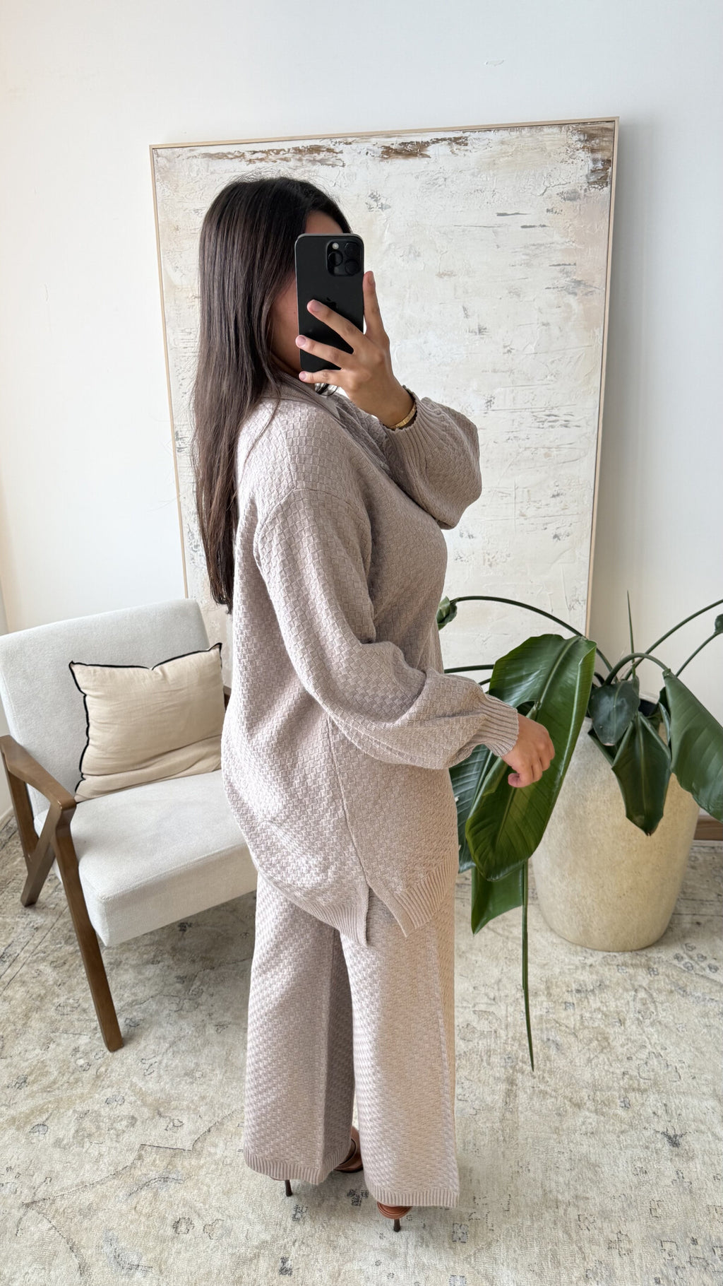 TAUPE KNIT SET