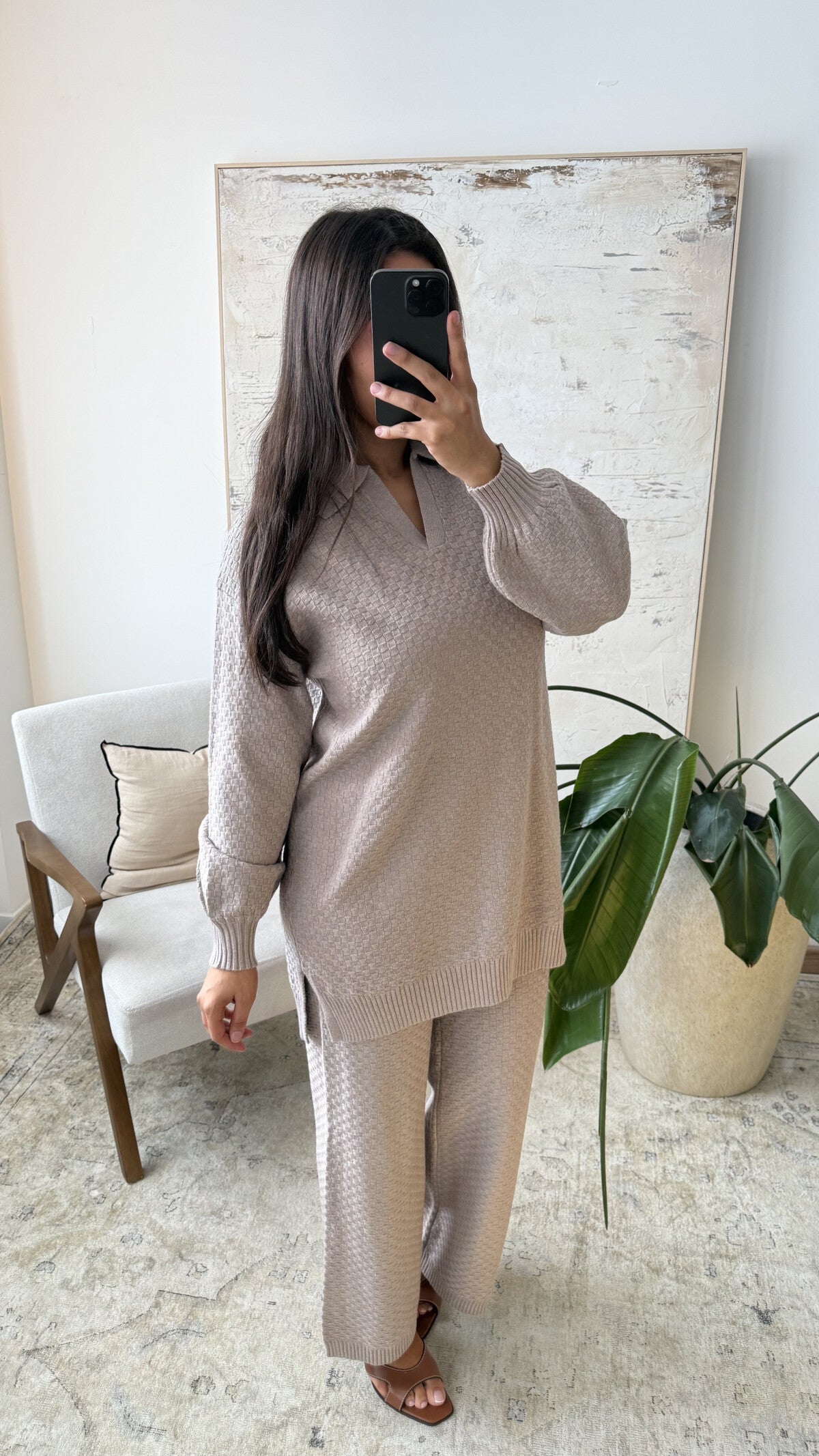 TAUPE KNIT SET
