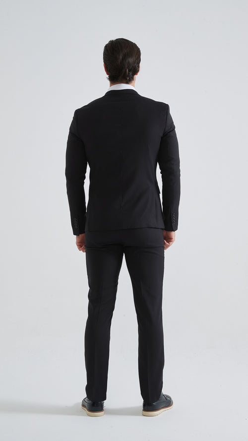 BLACK SUIT DOUBLE-BREASTED